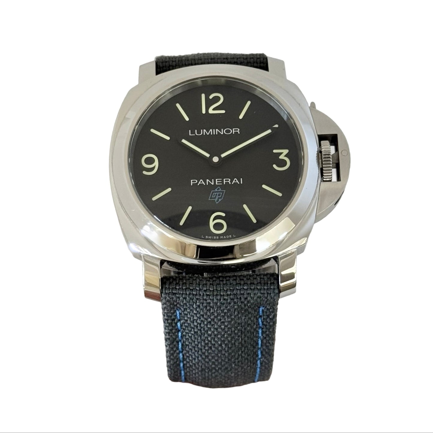 Panerai Luminor Base Logo 3 Days Manual Black Dial Blue Strap PAM00774