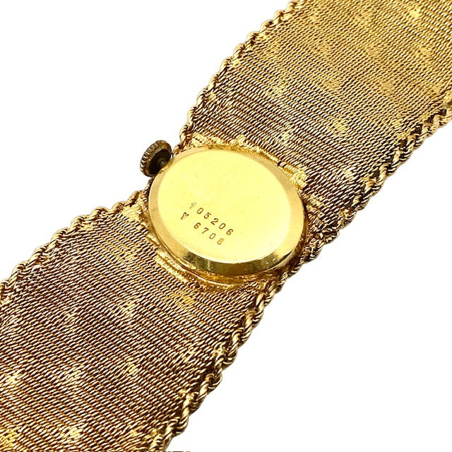 Bueche Girod 18K Yellow Gold Manual Wind Watch Mesh Bracelet