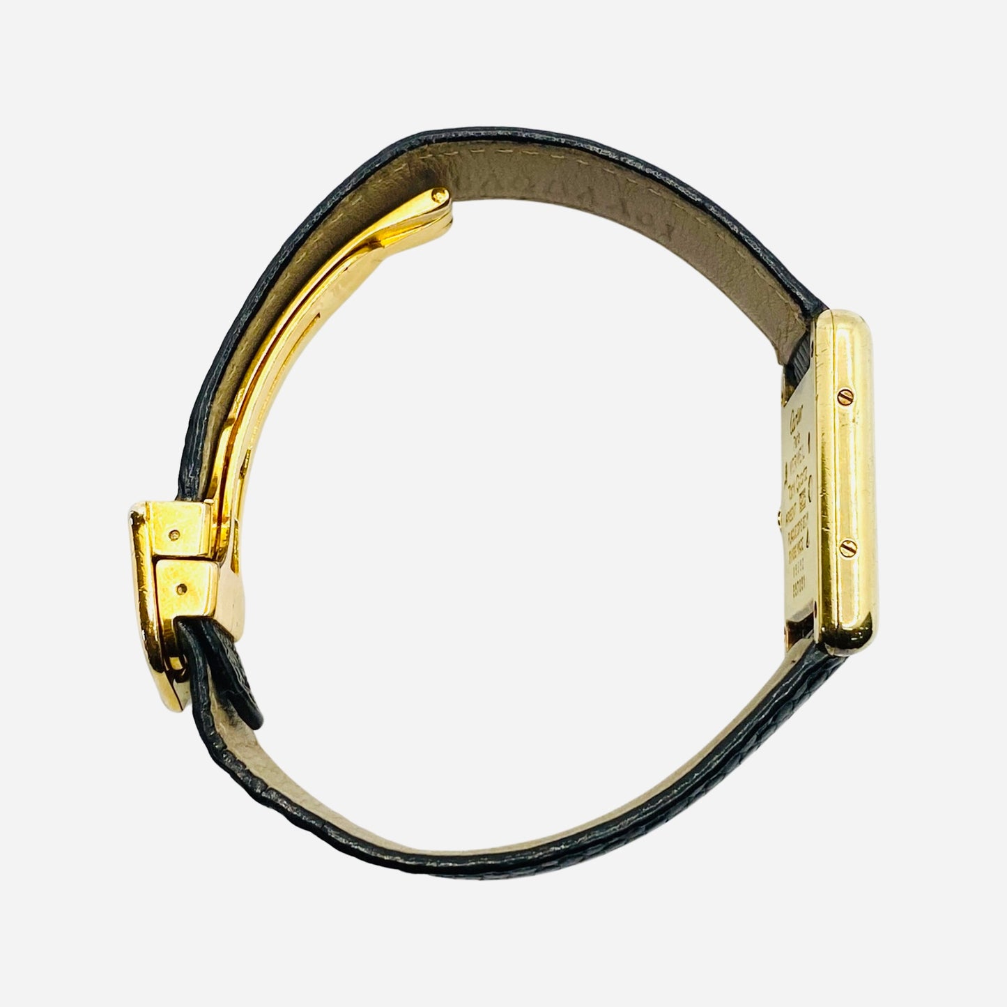 Cartier Womens Must de Cartier Tank Watch 925 Silver Vermeil Quartz 557051
