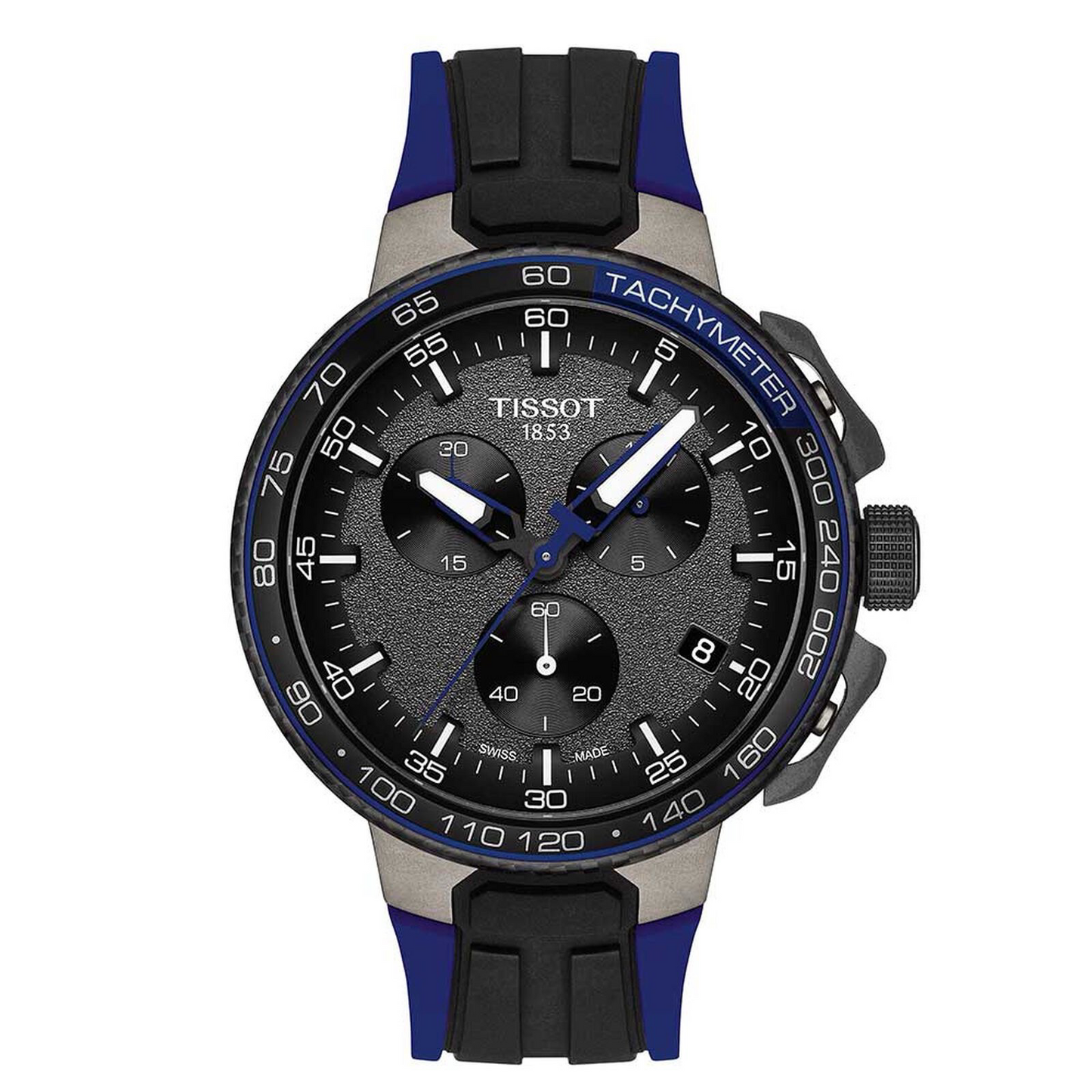 Tissot T-Race Cycling Quartz Chronograph Black/Blue Silicone Strap T111.417.37.441.06