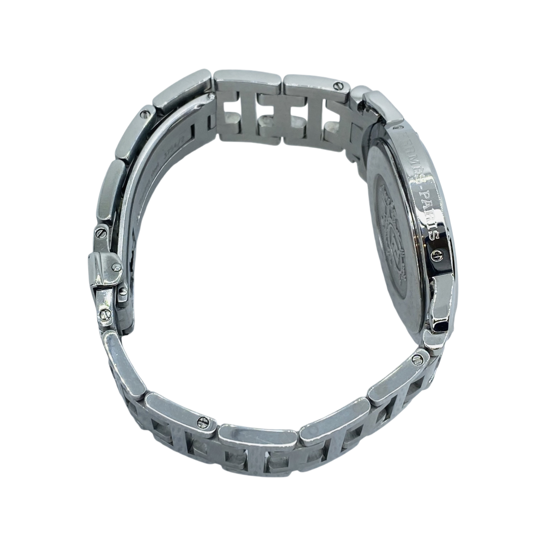 Hermes Clipper Quartz Watch 36mm Gray Dial Stainless Steel Bracelet CL6.710