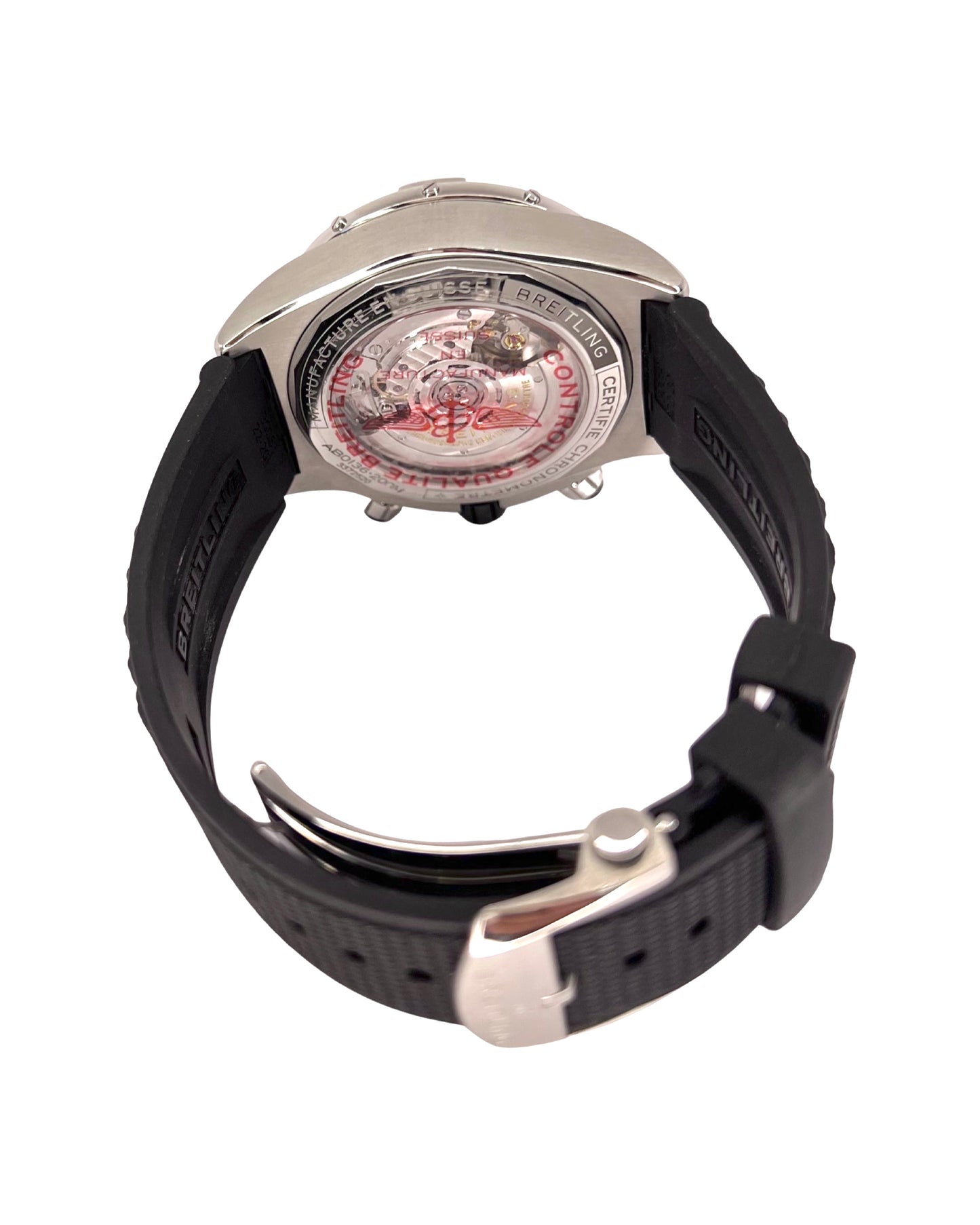 Breitling Super Chronomat B01 44mm Black Dial Rubber Strap AB0136251B1S1