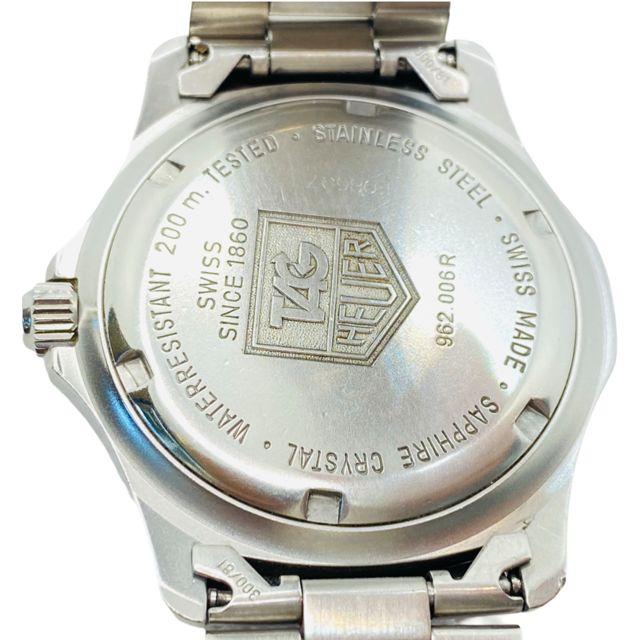 TAG Heuer Men's 2000 Classic Black Dial Stainless Steel Bracelet 962.006R