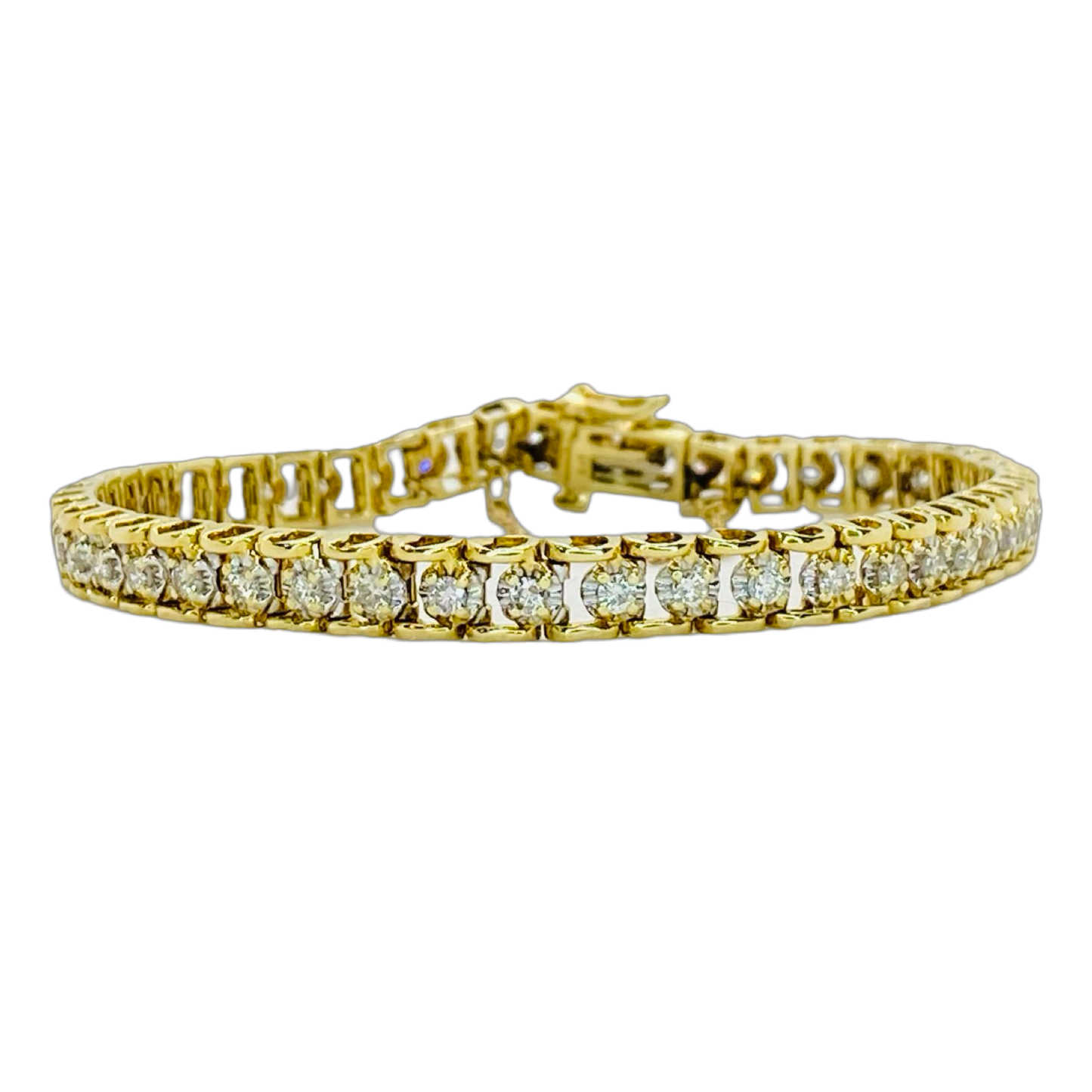 Estate Jewelry 14K Gold Tennis Bracelet 2.75 Carats Round Diamonds