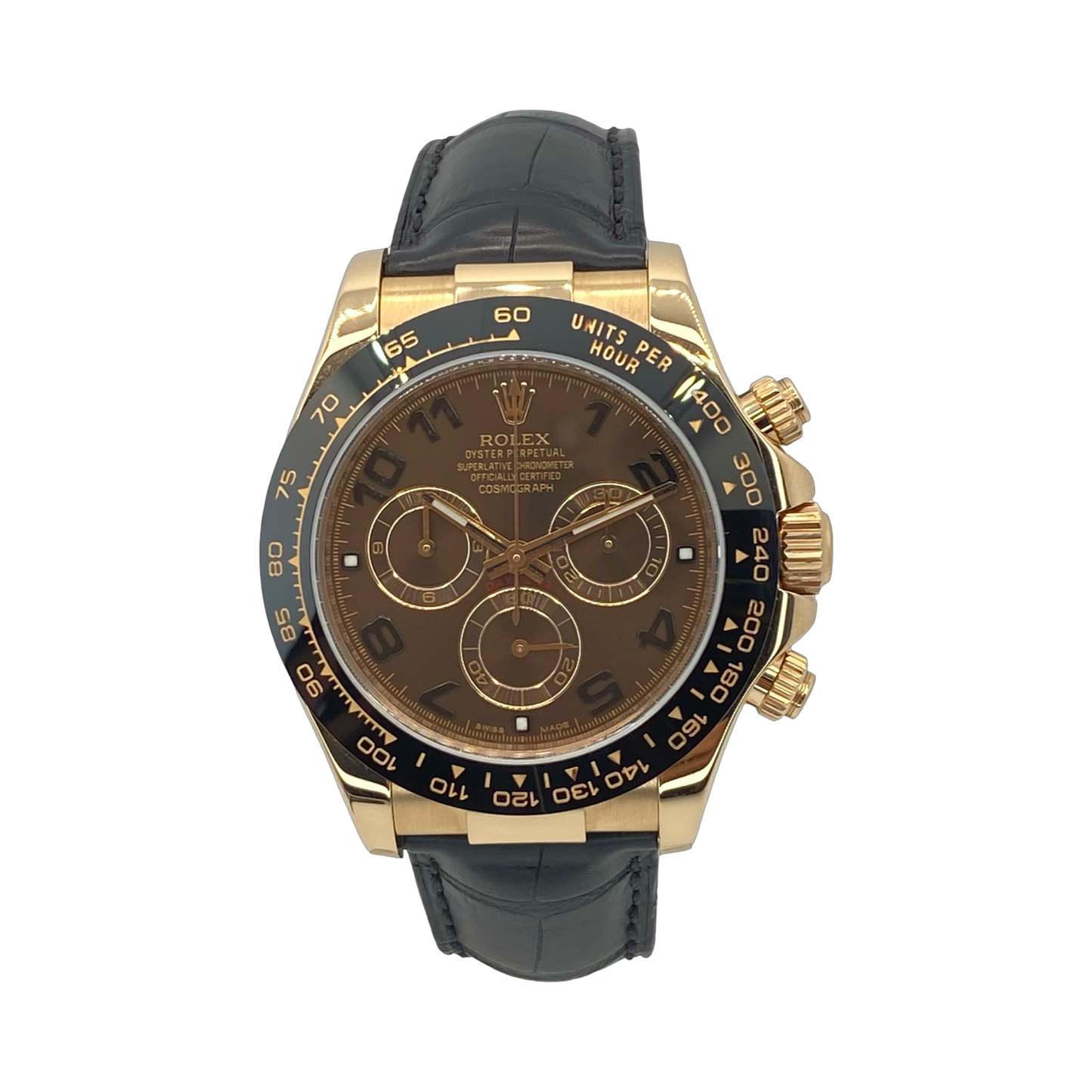 Rolex Cosmograph Daytona Everose Black Ceramic Bezel Chocolate Brown Dial 116515LN