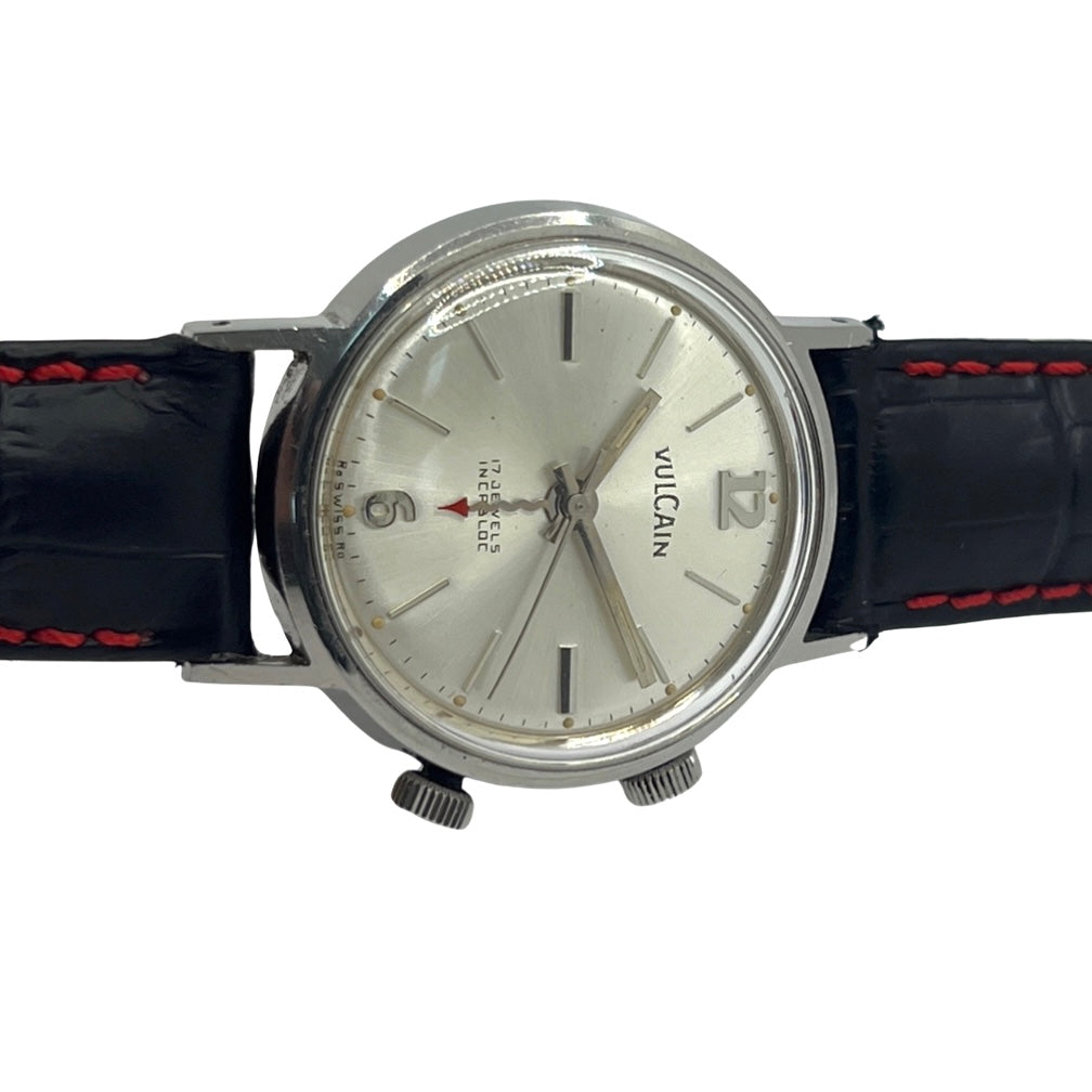 Vulcain Cricket Alarm Anti Magnetic Incabloc Stainless Steel 34mm