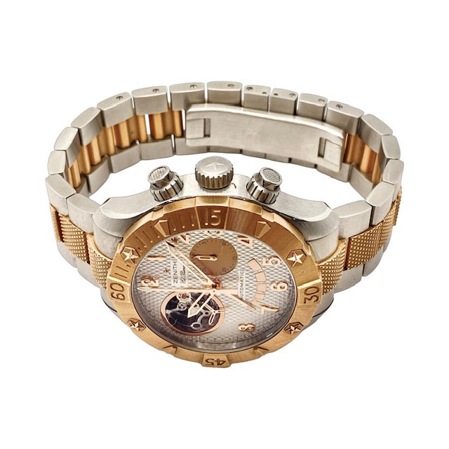 Zenith Defy Classic Open El Primero 18K Rose Gold/ Steel White Dial 86.0526.4021/01.M527
