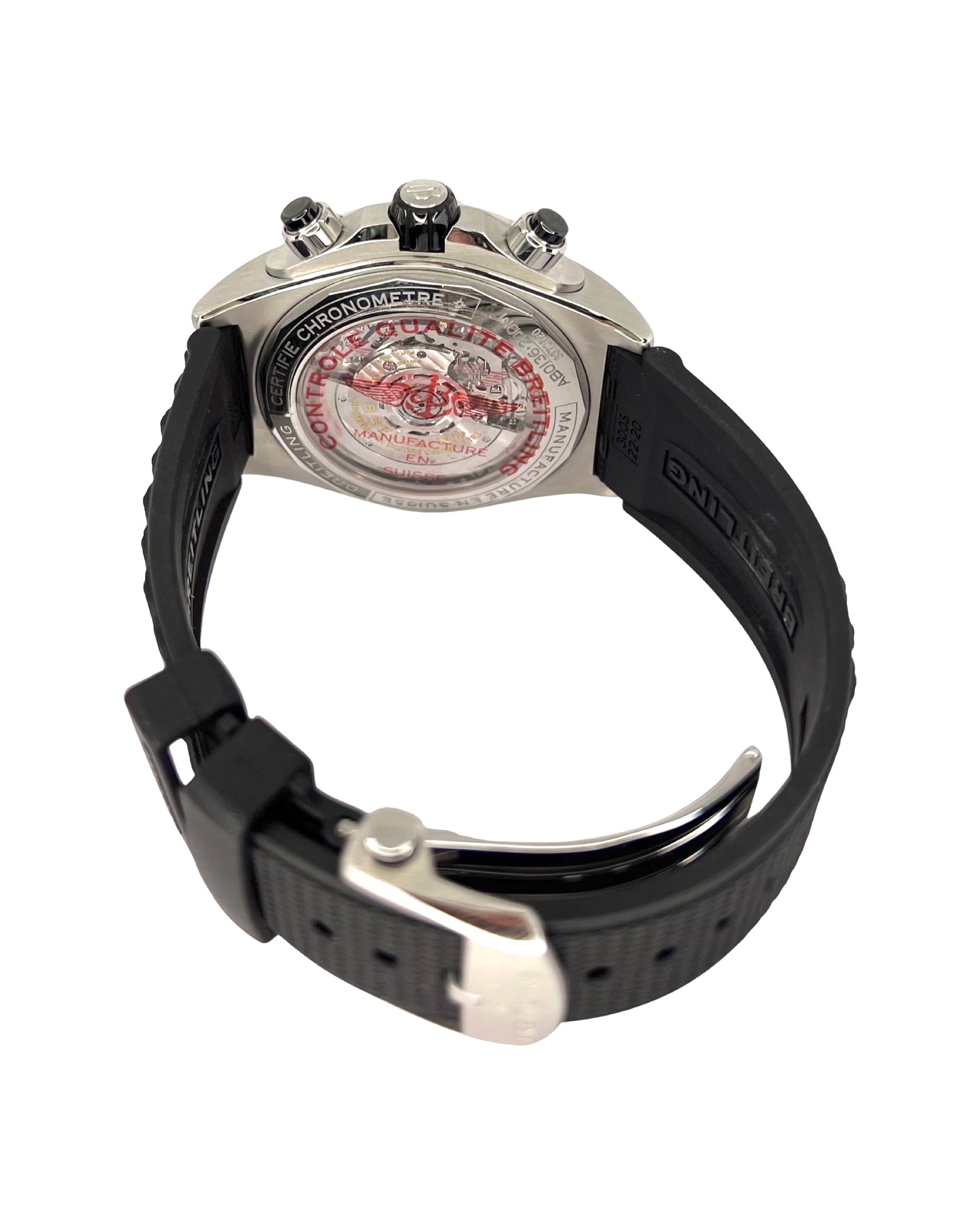 Breitling Super Chronomat B01 44mm Black Dial Rubber Strap AB0136251B1S1