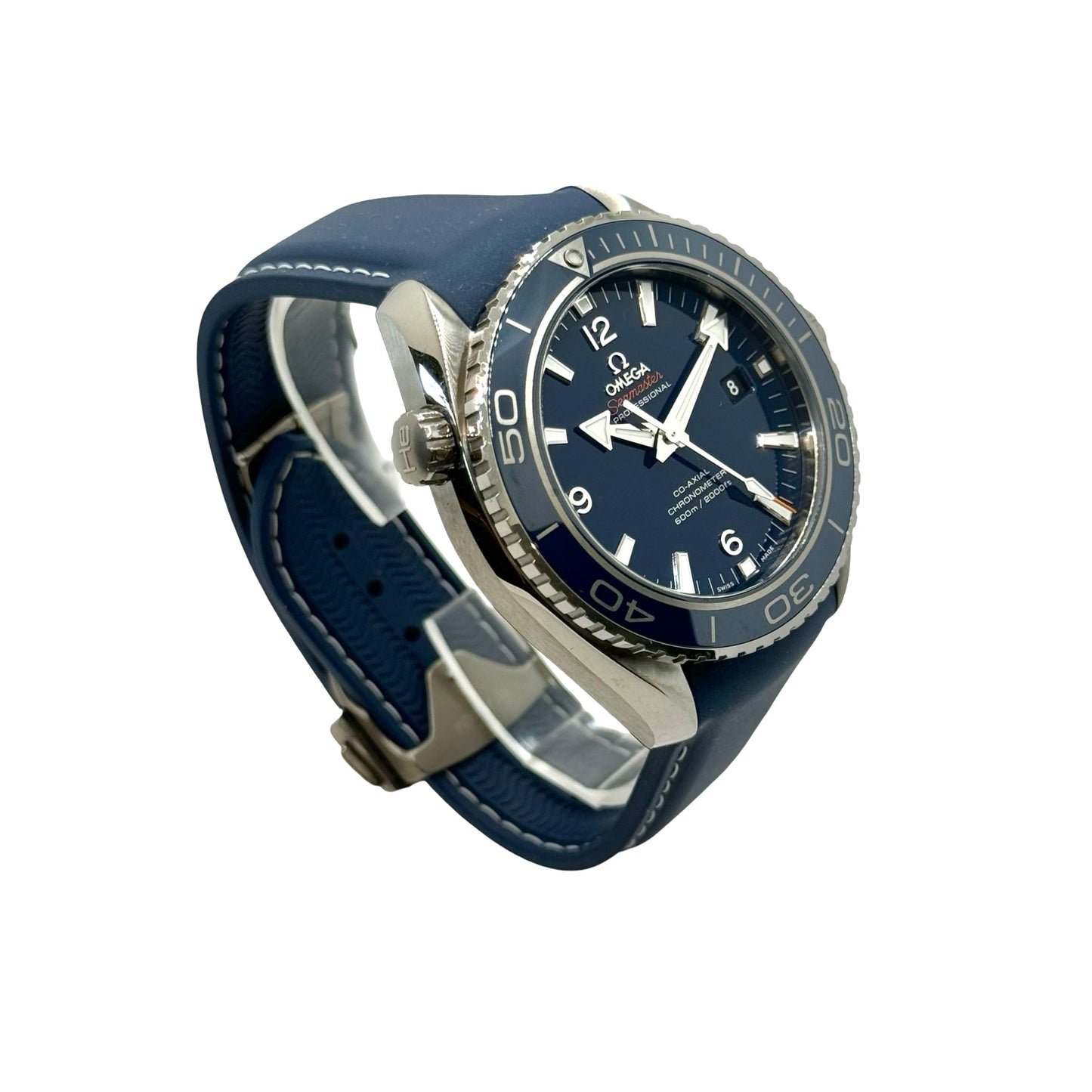 Omega Seamaster Planet Ocean 600M 45.5MM Titanium on Blue Rubber Strap 232.92.46.21.03.001