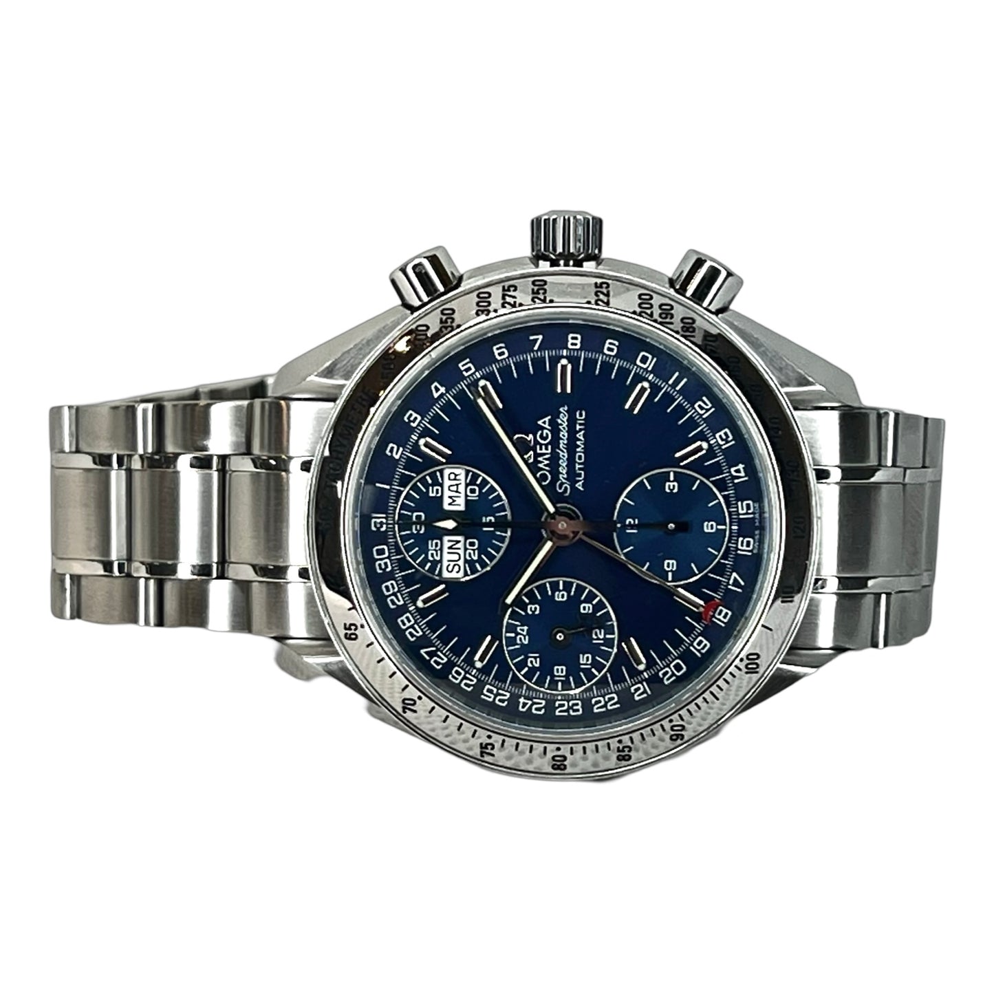 Omega Speedmaster Day-Date Automatic Chronograph 39mm Blue Dial 3523.80.00