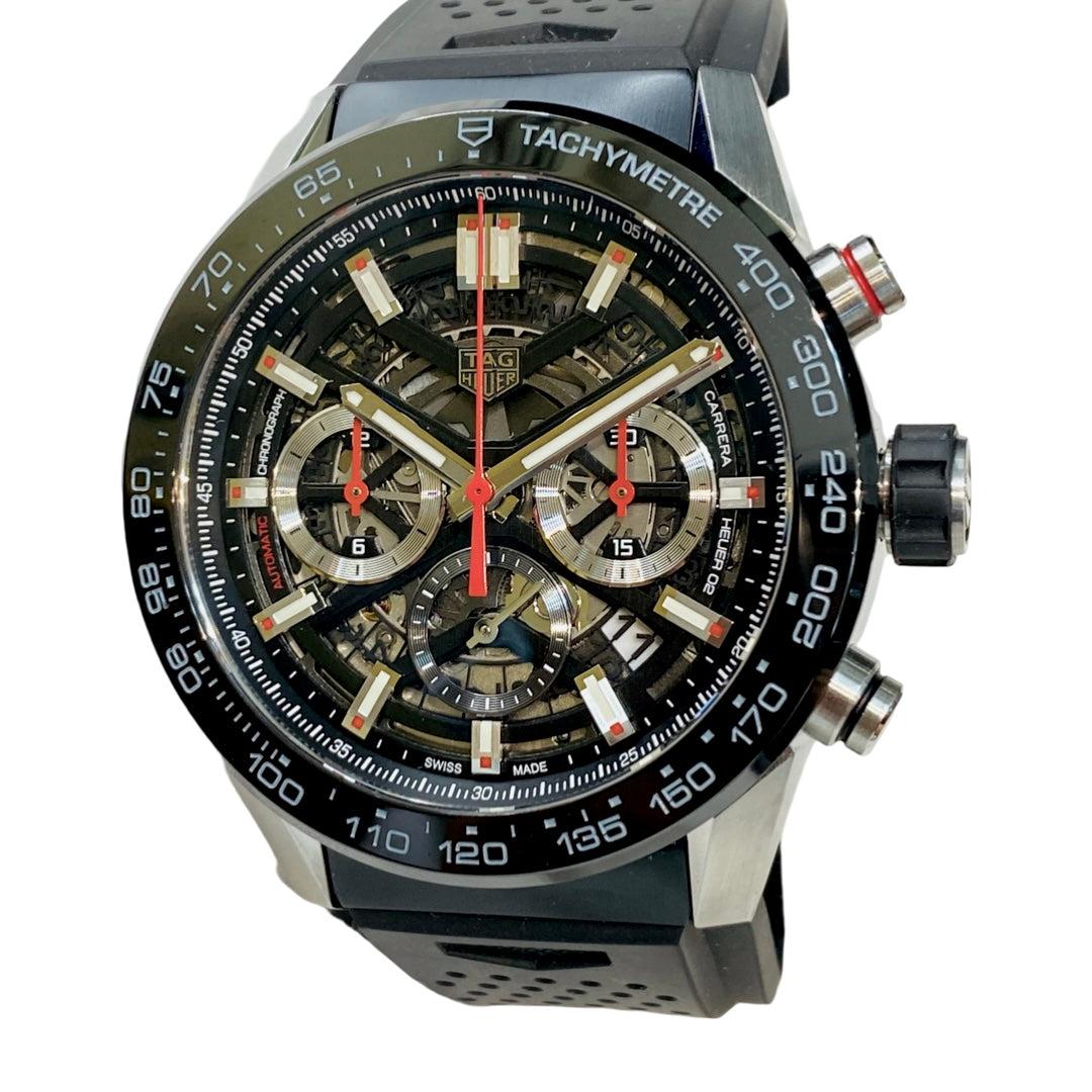 TAG Heuer Carrera Automatic 45mm Skeleton Dial Steel and Ceramic CBG2A10.FT6168