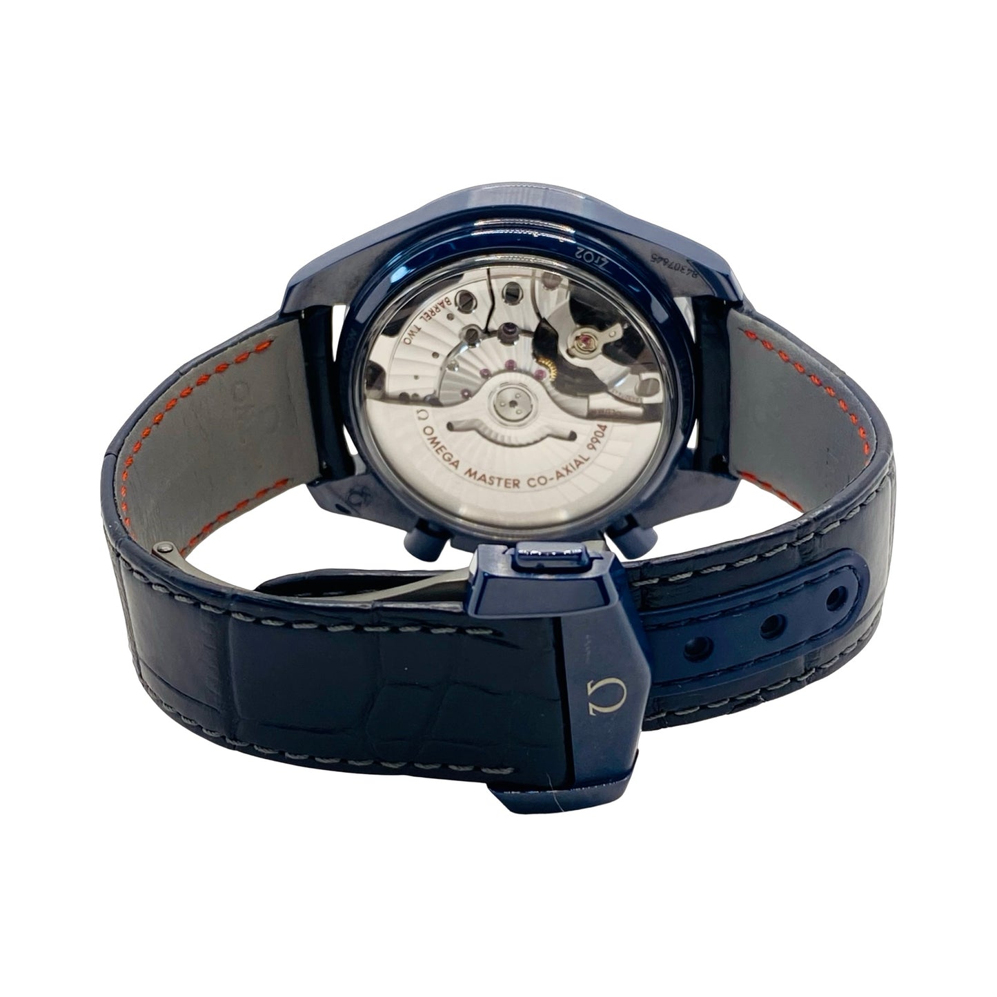 Omega Speedmaster Moonphase Blue Side of the Moon 44.25mm Blue Ceramic on Leather Strap 304.93.44.52.03.002