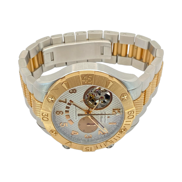 Zenith Defy Classic Open El Primero 18K Rose Gold/ Steel White Dial 86.0526.4021/01.M527