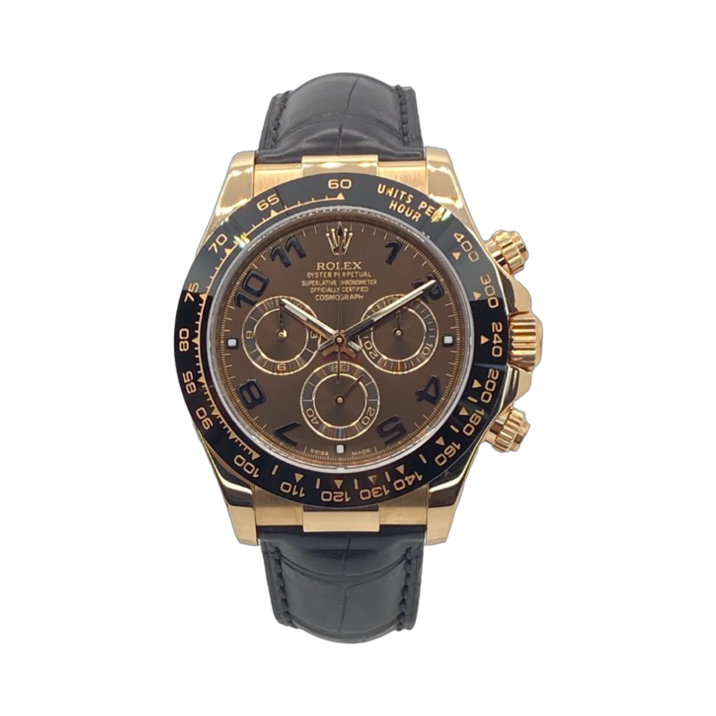 Rolex Cosmograph Daytona Everose Black Ceramic Bezel Chocolate Brown Dial 116515LN