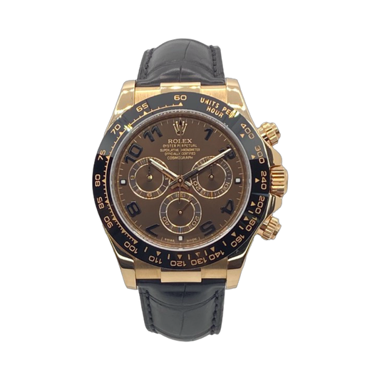 Rolex Cosmograph Daytona Everose Black Ceramic Bezel Chocolate Brown Dial 116515LN