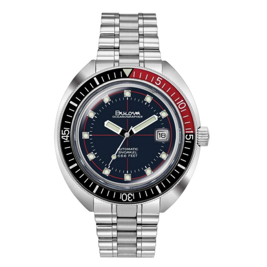 Bulova Archive Series Oceanographer Men's Stainless Steel Black Dial 98B320