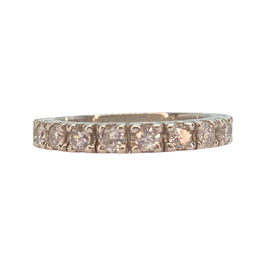 Platinum Semi Eternity Band Diamond Ring