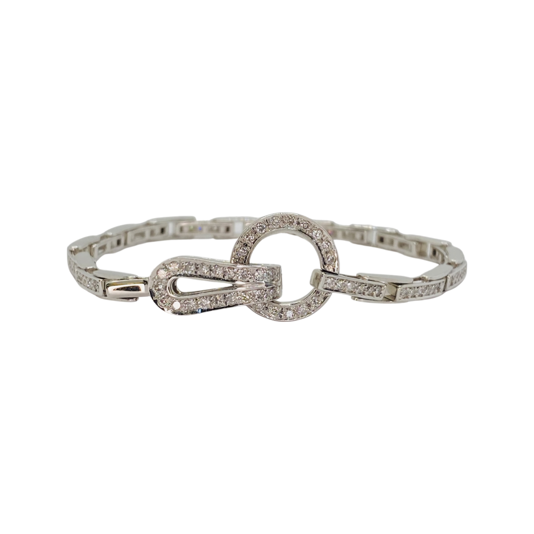 Estate Jewelry 14K White Gold Diamond Bracelet