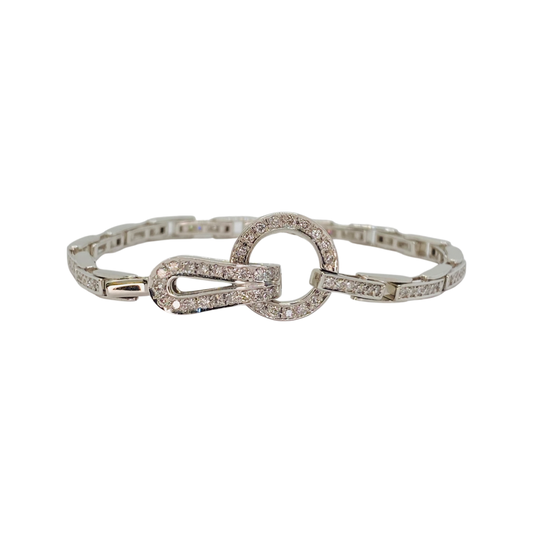 Estate Jewelry 14K White Gold Diamond Bracelet
