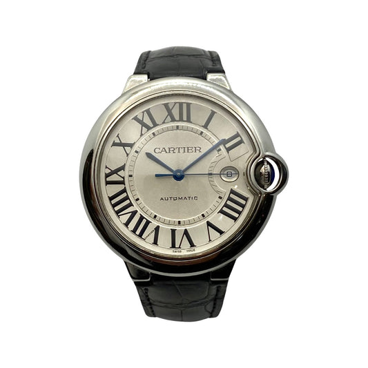 Cartier Ballon Bleu 42mm Silver Guillochè Dial 3001/ WSBB0026