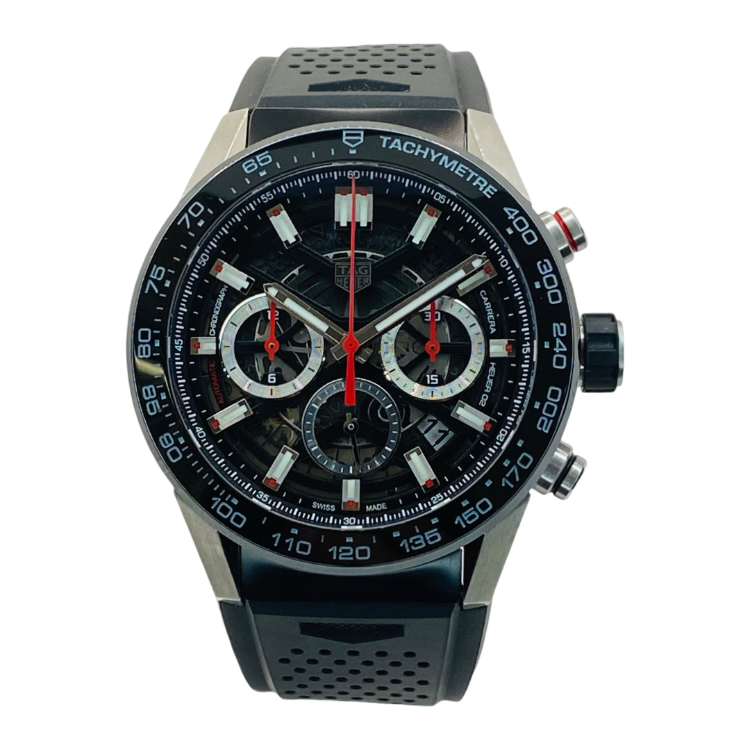 TAG Heuer Carrera Automatic 45mm Skeleton Dial Steel and Ceramic CBG2A10.FT6168
