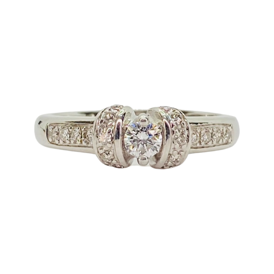 14K White Gold Diamond Ring
