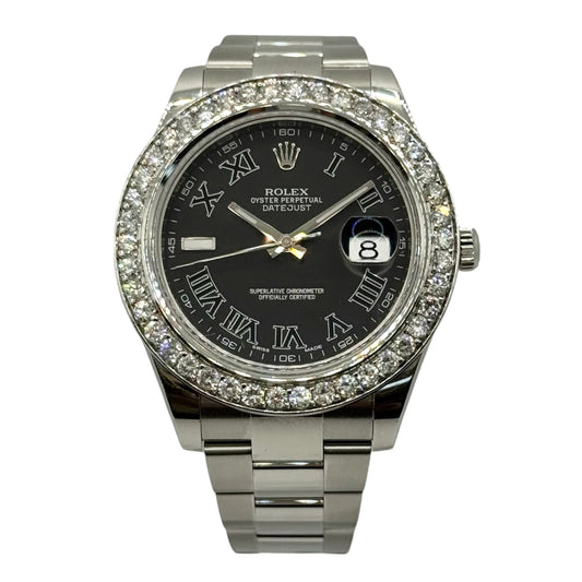 Rolex Datejust II 41mm Dark Grey Dial Oystersteel Bracelet 116300