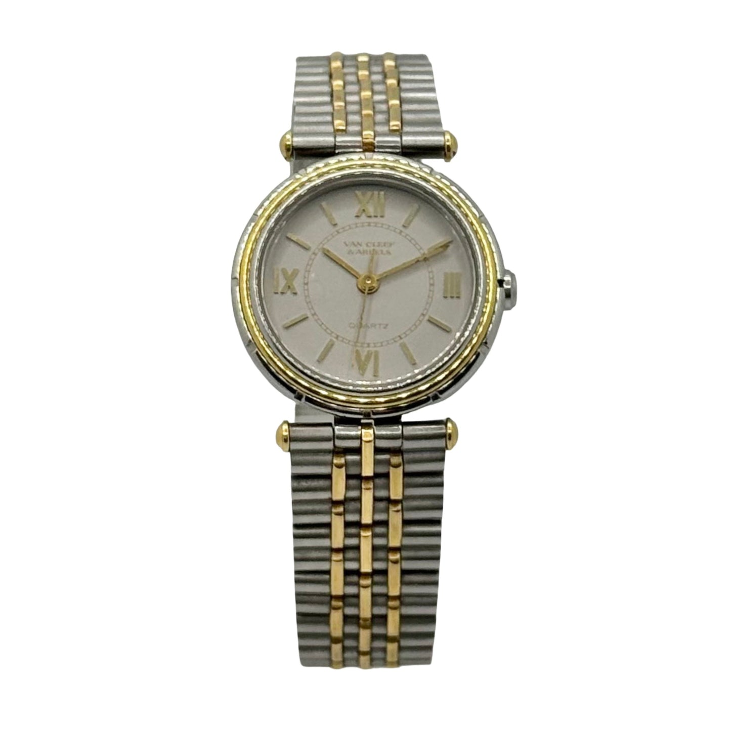 Van Cleef & Arpels La Collection 18K Gold and Stainless Steel Ladies Quartz Watch 46603
