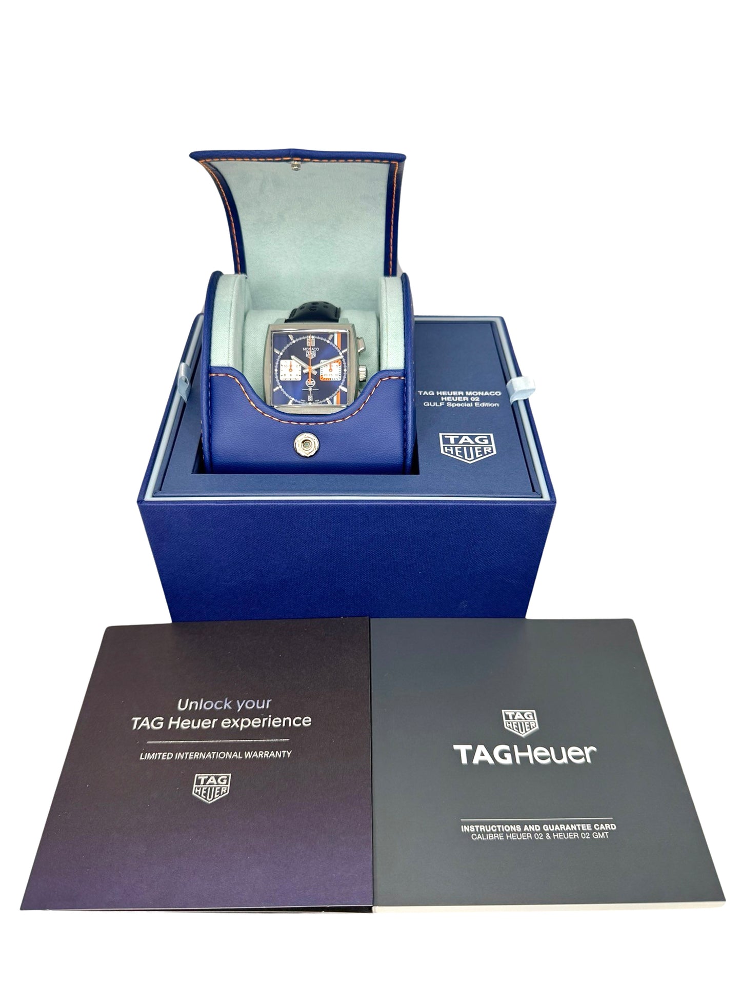 TAG Heuer Monaco Gulf Automatic Chronograph Blue Dial CBL2115.FC6494