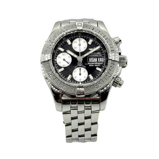 Breitling Superocean Automatic Chronograph 42mm Black Dial Day Date A13340