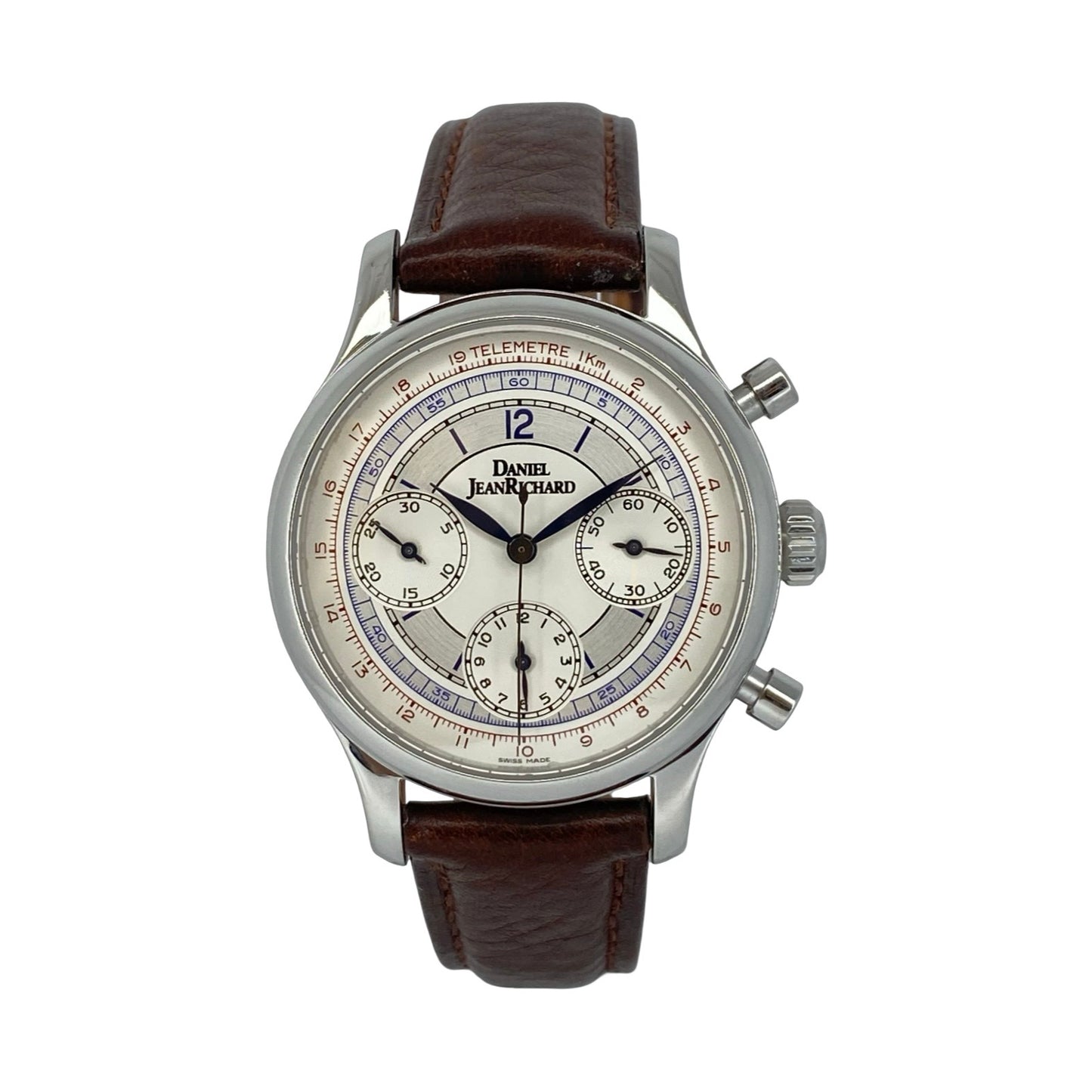 Daniel JeanRichard Bressel Telemetre Automatic Chronograph White Dial 25042