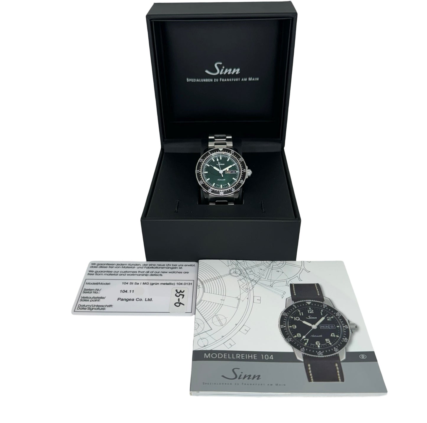 Sinn Classic Pilot Watch Mettalic Green Dial 104 St Sa I MG