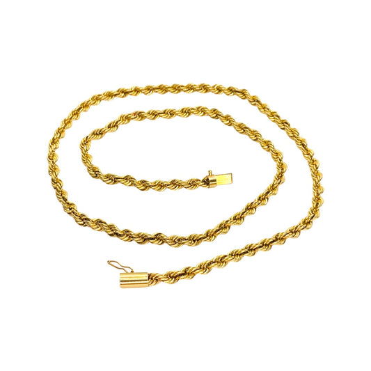 14K Yellow Gold 20" Rope Chain