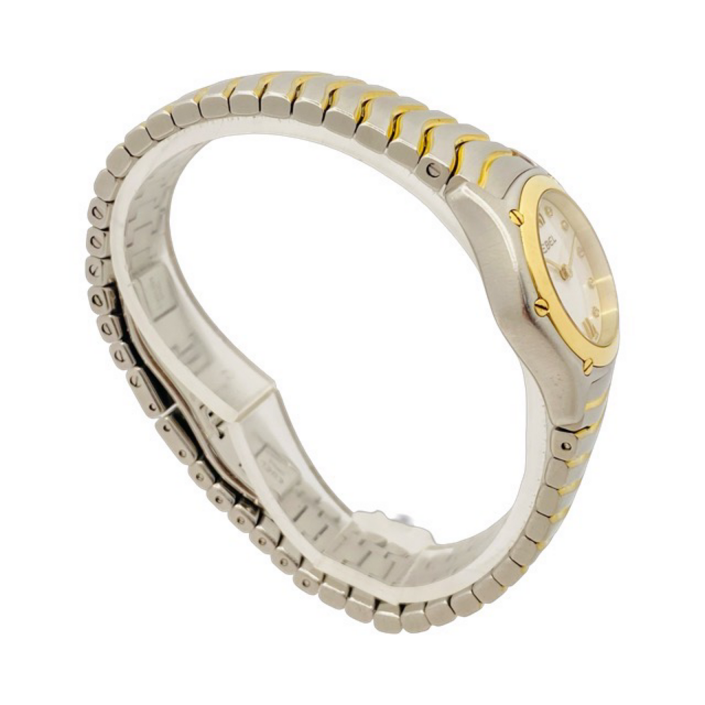 Ebel Classic Wave 24mm Quartz Mini 18K/Steel Diamond Mother-of-Pearl Dial 1157F11