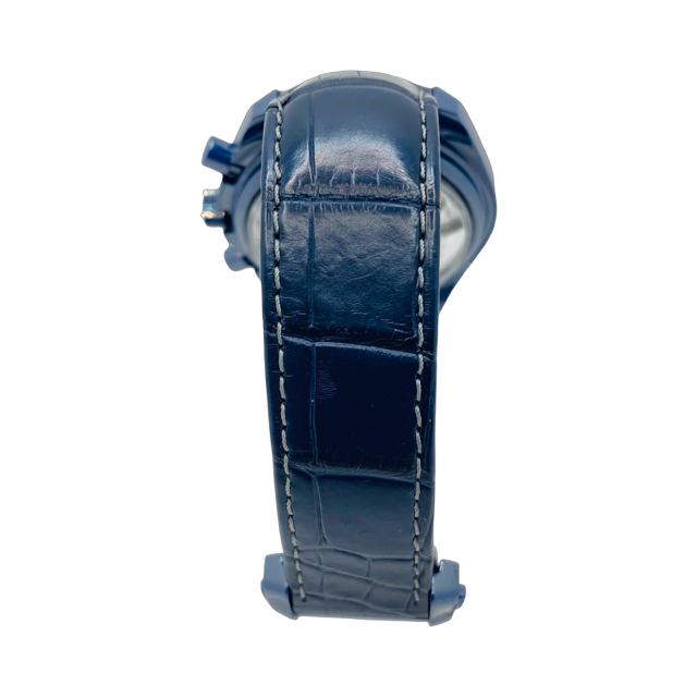 Omega Speedmaster Moonphase Blue Side of the Moon 44.25mm Blue Ceramic on Leather Strap 304.93.44.52.03.002