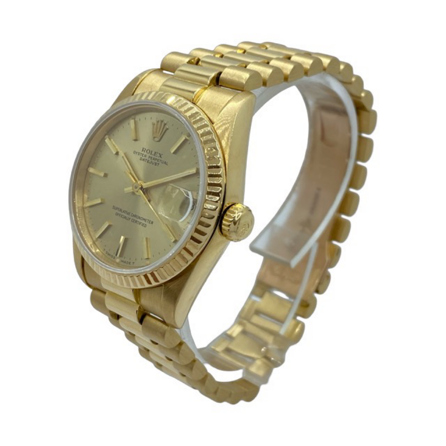 Rolex Oyster Perpetual Datejust 31 18K Gold Case and Presidential Bracelet C.1985 Ref.68278