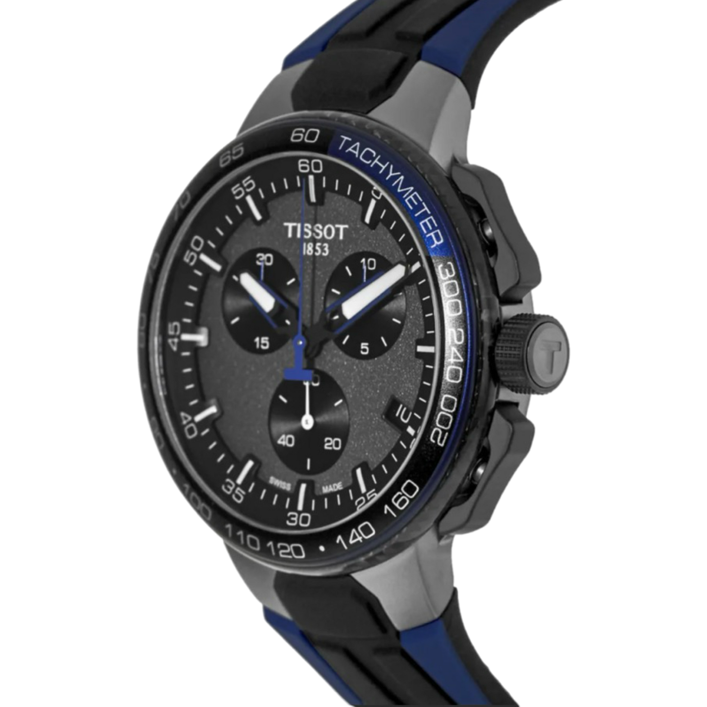 Tissot T-Race Cycling Quartz Chronograph Black/Blue Silicone Strap T111.417.37.441.06