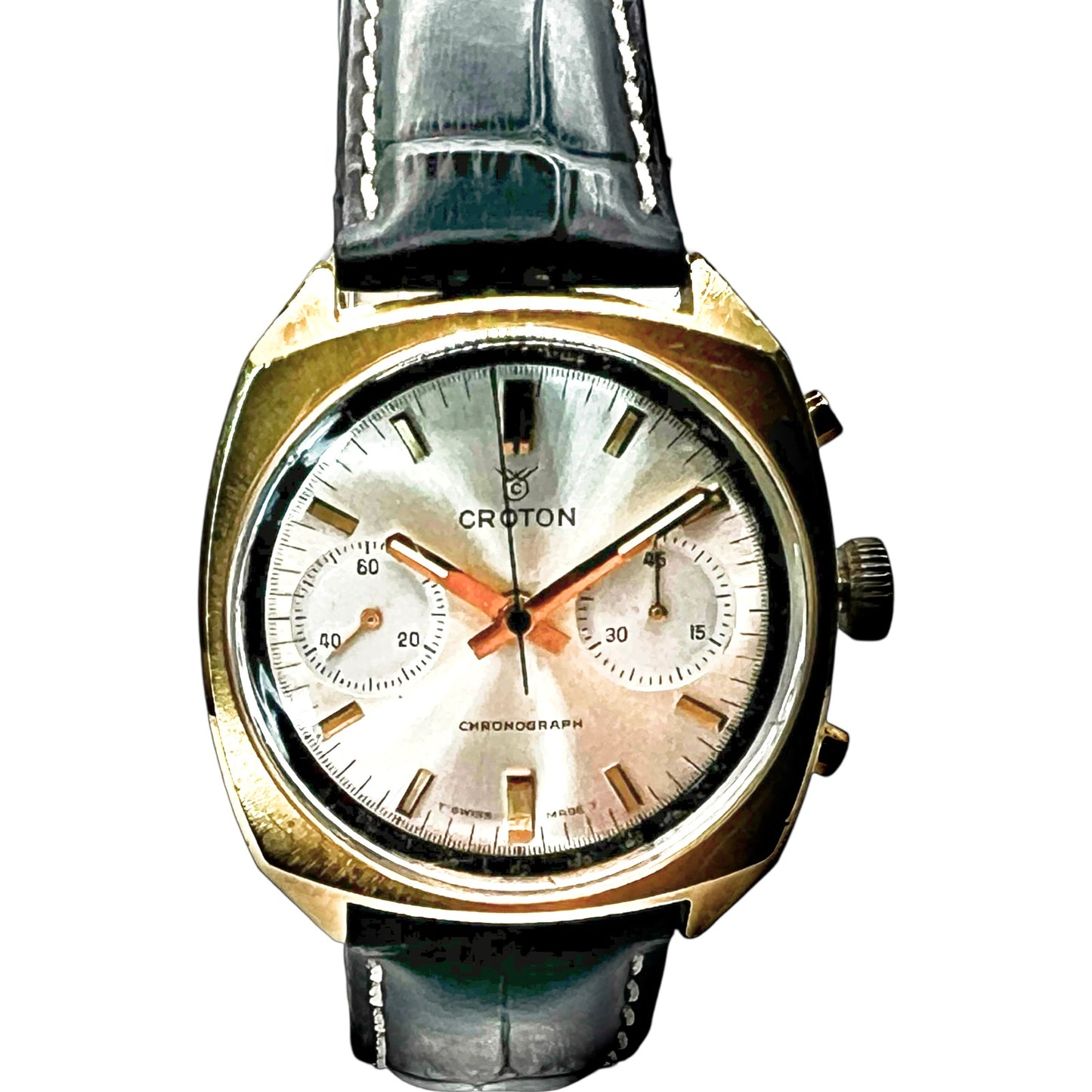 Nivada Croton Chronograph Compax Aviation Pilot 1-Mile Antimagnetic Incabloc Watch