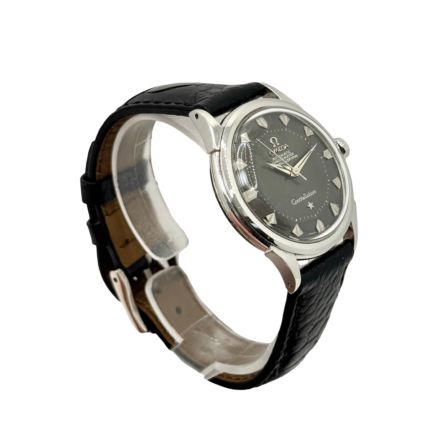 Omega Constellation Officially Certified Chronometer Pie Pan Black Shark Tooth Dial 2852