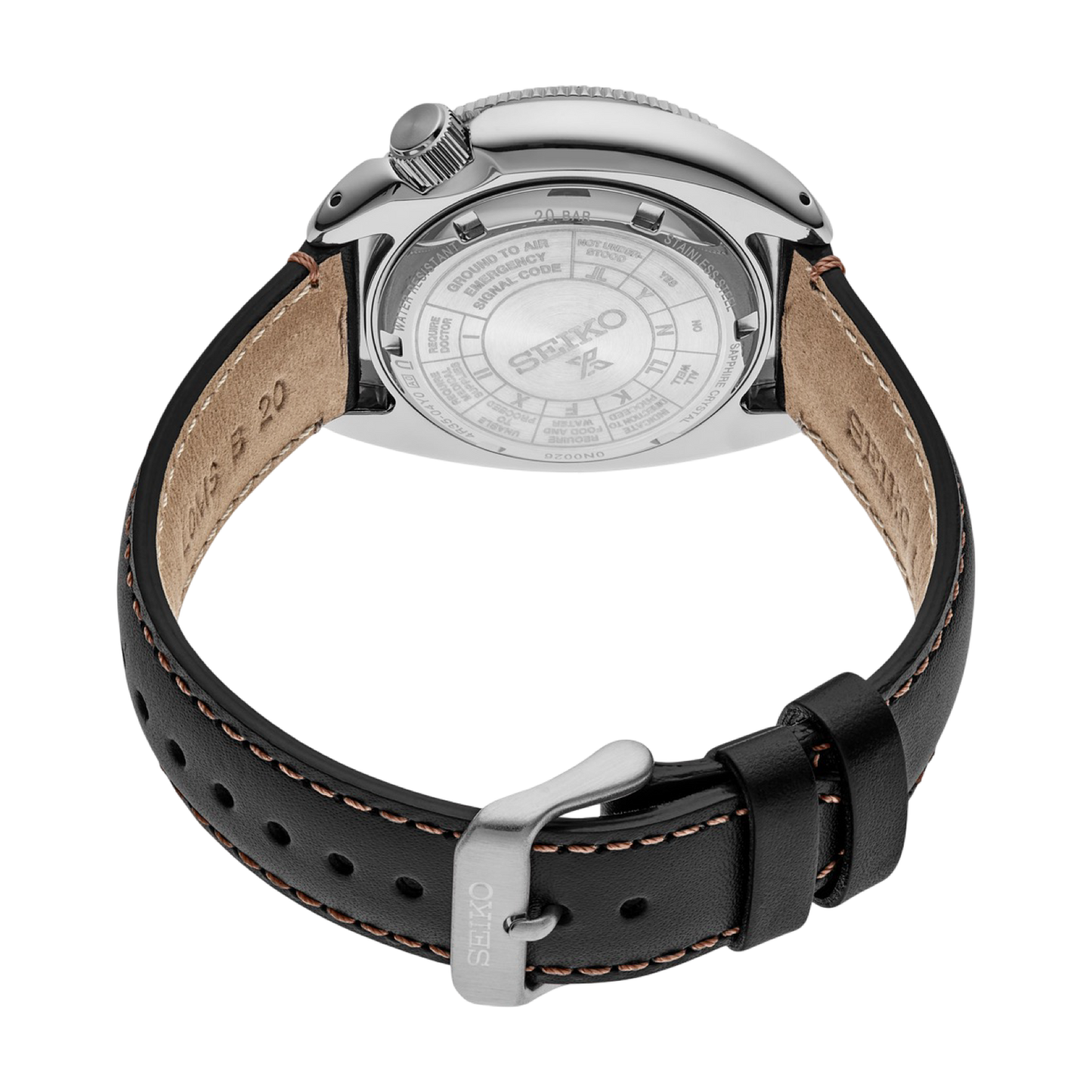Seiko Prospex Land Tortoise Edition Automatic Black Dial Black Leather Strap SRPG17