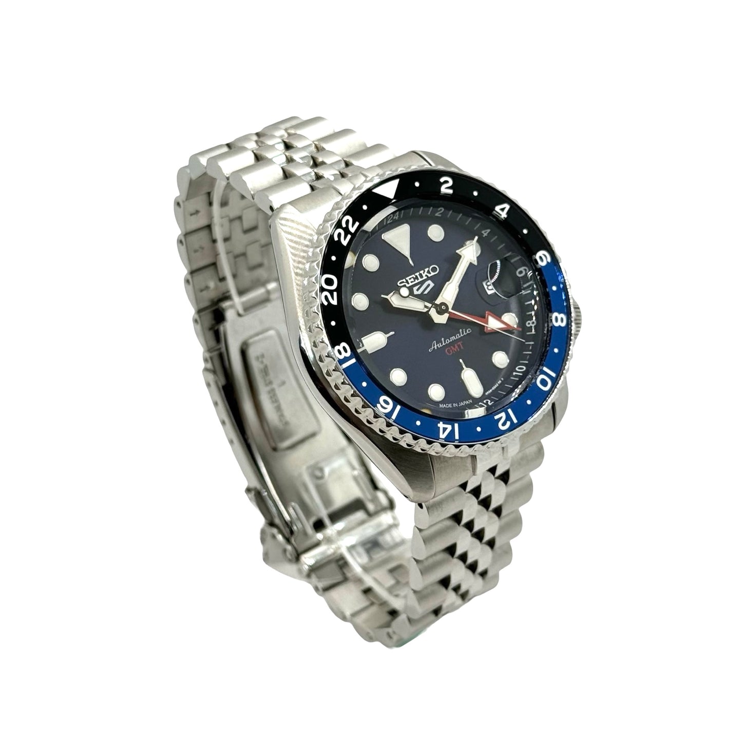 Seiko 5 SKX Sports Style GMT Series Bi-Color Bezel Blue Dial Stainless Steel Bracelet SSK003
