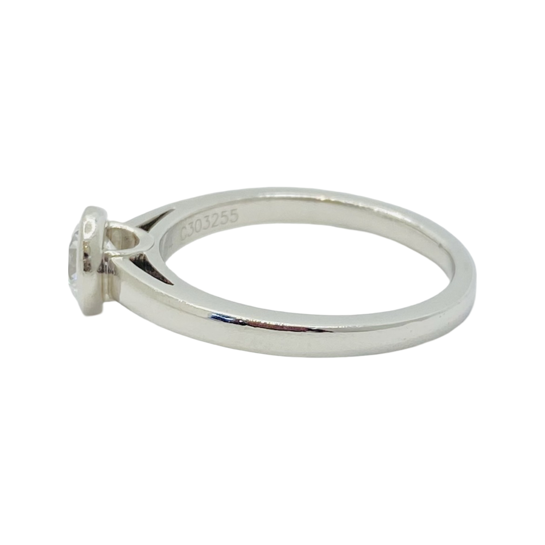Estate Jewelry Platinum Cartier Solitaire Diamond Ring