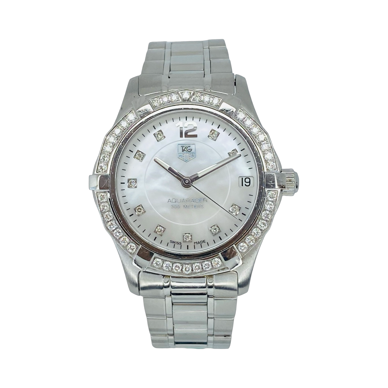 TAG Heuer Aquaracer 2000 Diamond Mother-of-Pearl and Diamond Bezel WAF1313.BA0819