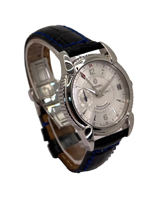 Concord Empresario GMT Chronometre Silver Dial Black Crocodile Strap 14.G6.220