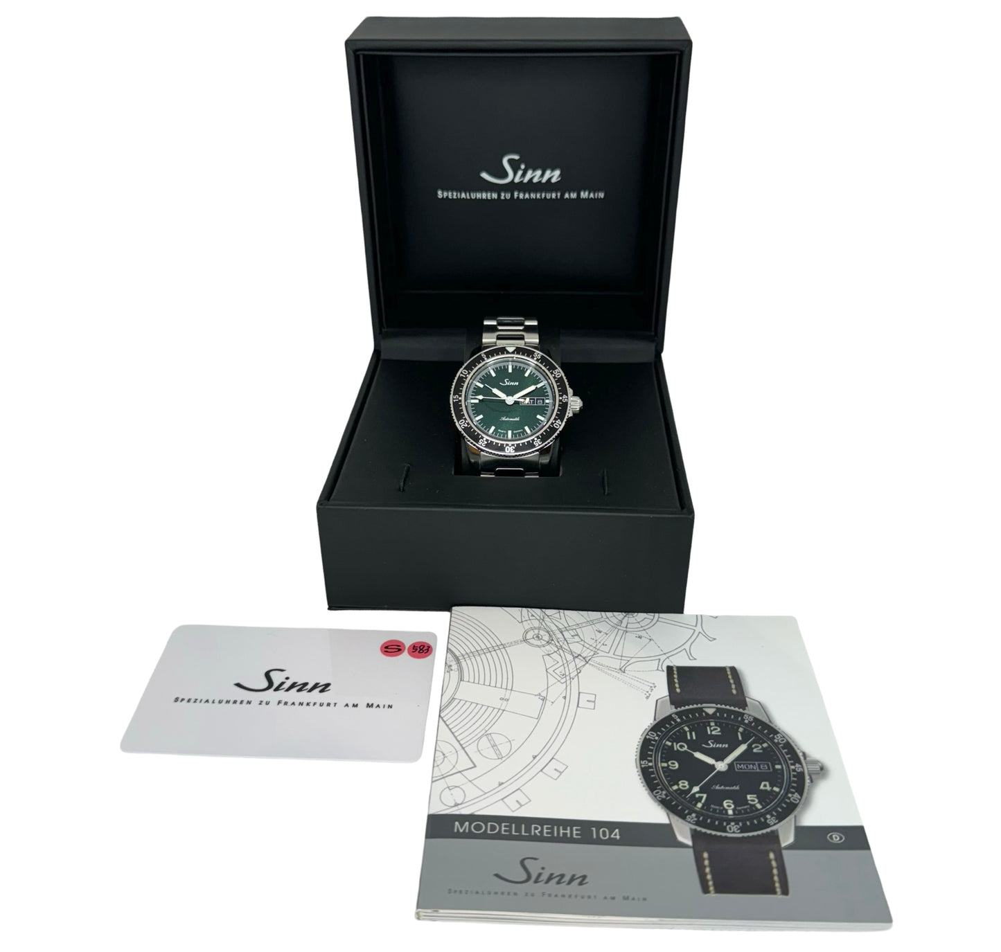 Sinn Classic Pilot Watch Mettalic Green Dial 104 St Sa I MG