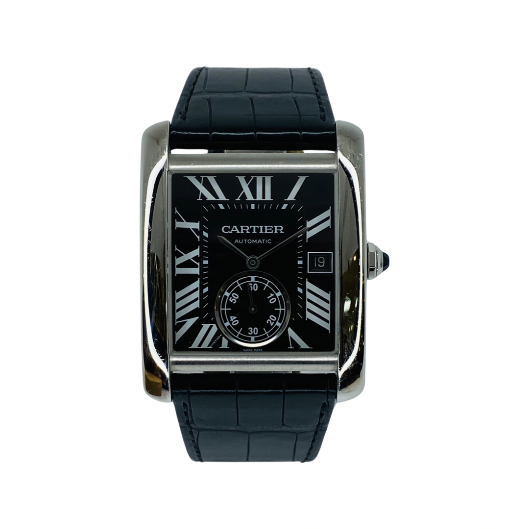 Cartier Tank MC Black Guillochè Dial W5330004/ 3589