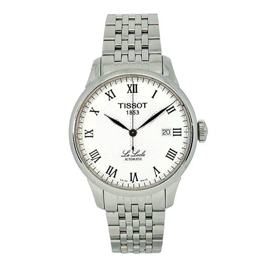 Tissot T-Classic Le Locle Automatic 39mm Silver Dial Stainless Steel Bracelet T41.1.483.33