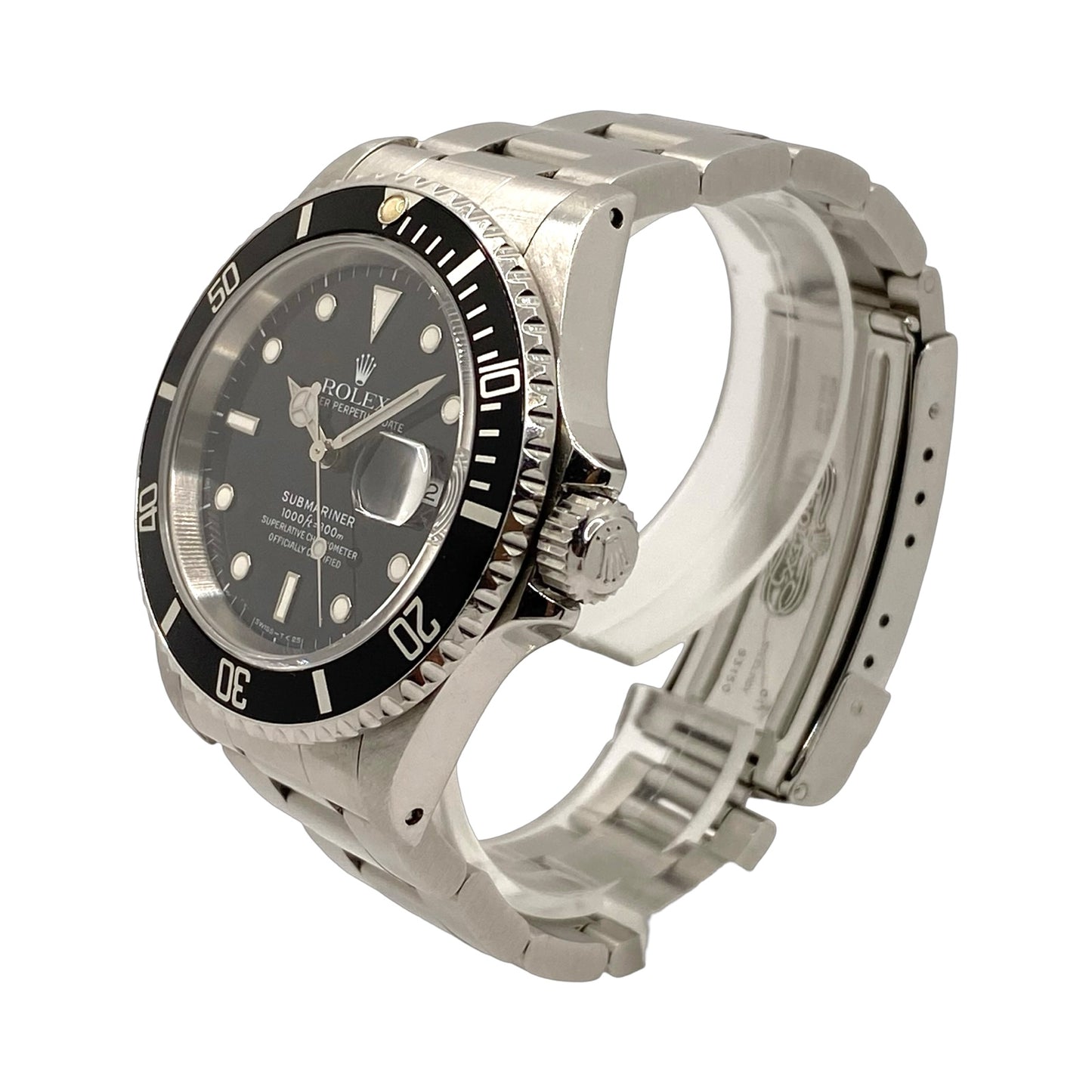 Rolex Submariner Date Black Dial 16610 Steel Oyster Bracelet C.1990