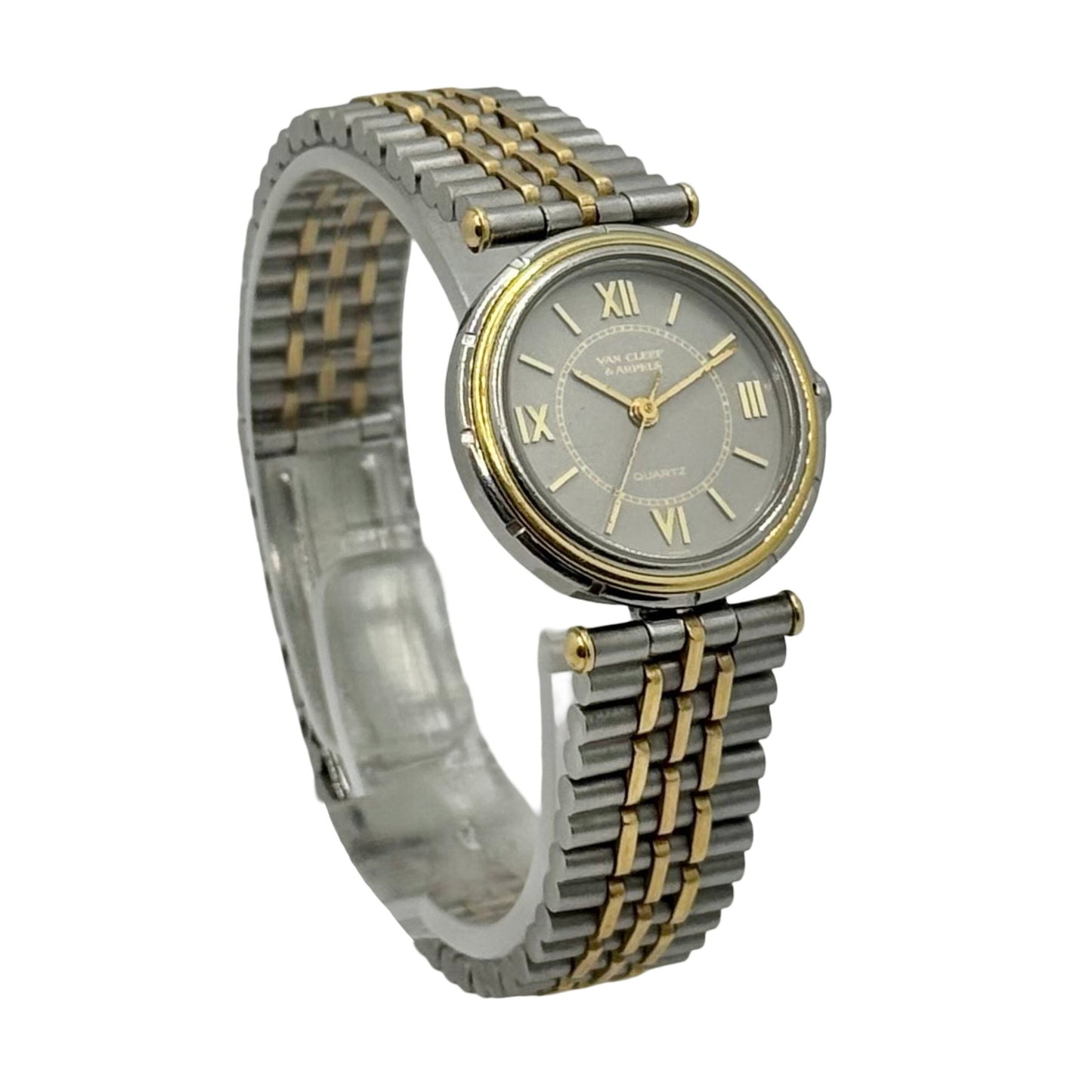 Van Cleef & Arpels La Collection 18K Gold and Stainless Steel Ladies Quartz Watch 46603