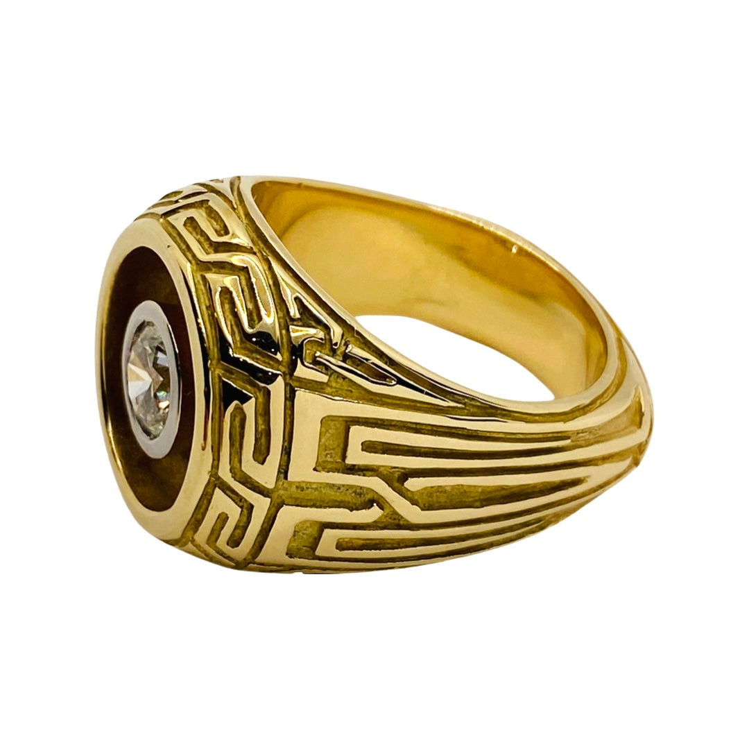 Estate Jewelry 1.00oz 14K Yellow Gold Mens Diamond Solitaire Ring